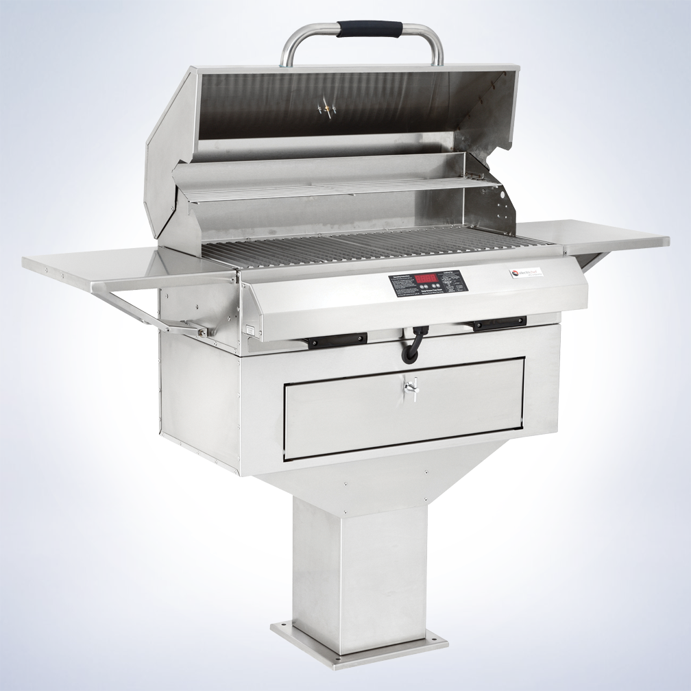 Electrichef Ruby 32″ Pedestal-Base Outdoor Electric Grill 4400-EC-448-PB-S-32
