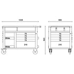 Beta RSC28 SuperTank Rolling Tool Cabinet, 10 Drawers, Wood Worktop, RSC28