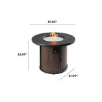 Outdoor Greatroom Brown Stonefire Fire Table SF-32-K