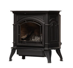 Breckwell BH32VF 26" Black Finish Freestanding Millivolt Control, Natural Gas Vent Free Cast Iron Stove With Logs BH32VFN