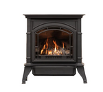 Breckwell BH32VF 26" Black Finish Freestanding Millivolt Control, Natural Gas Vent Free Cast Iron Stove With Logs BH32VFN