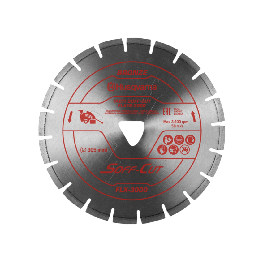 Husqvarna | FLX6-3000 Red | Diamond Saw Blade | with Skid Plate | 575383225