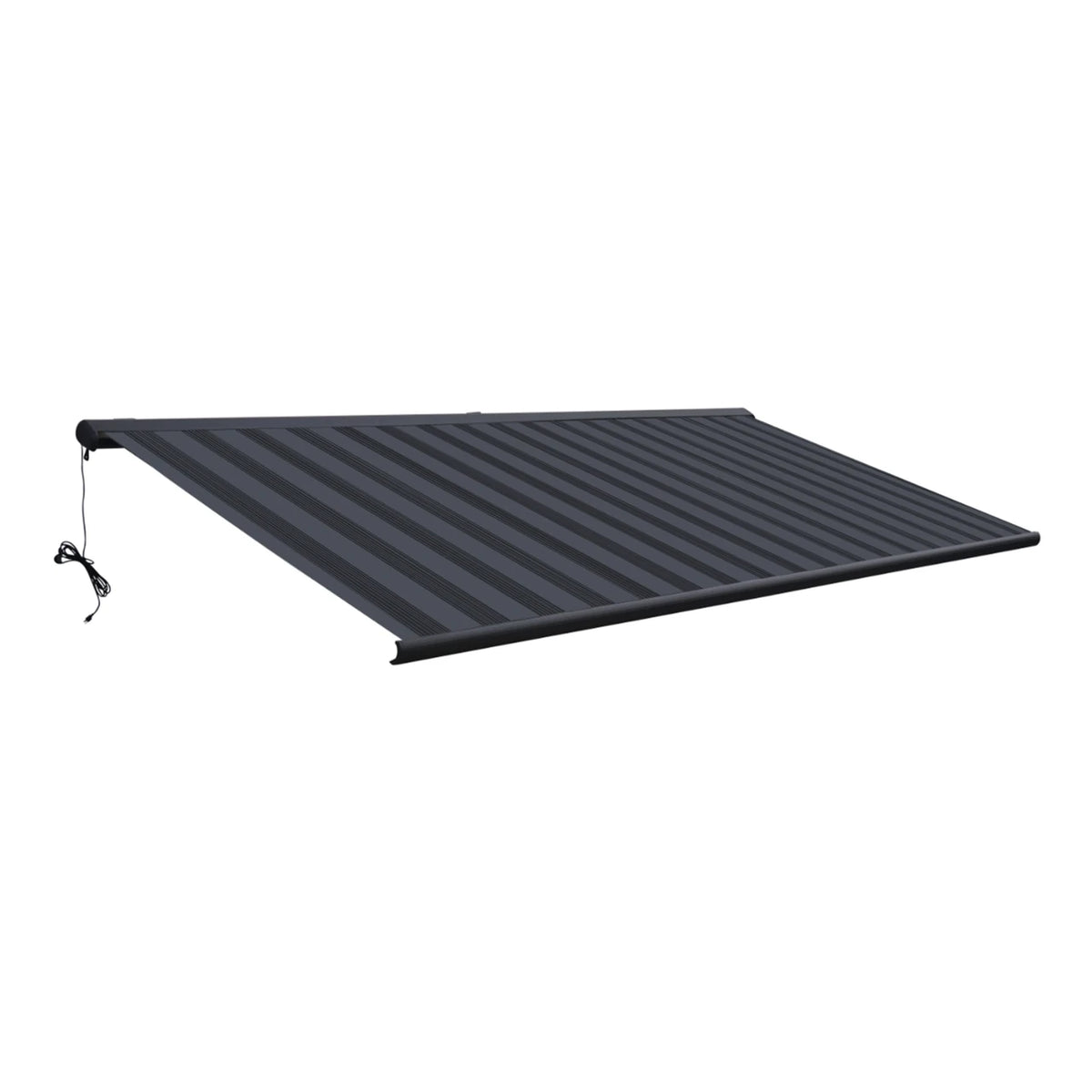 ALEKO Italian Full Cassette 10 x 8 Ft. Motorized Patio Awning with App and Remote Control AF10X8NERGRI-AP