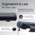 ALEKO Italian Full Cassette 10 x 8 Ft. Motorized Patio Awning with App and Remote Control AF10X8NERGRI-AP