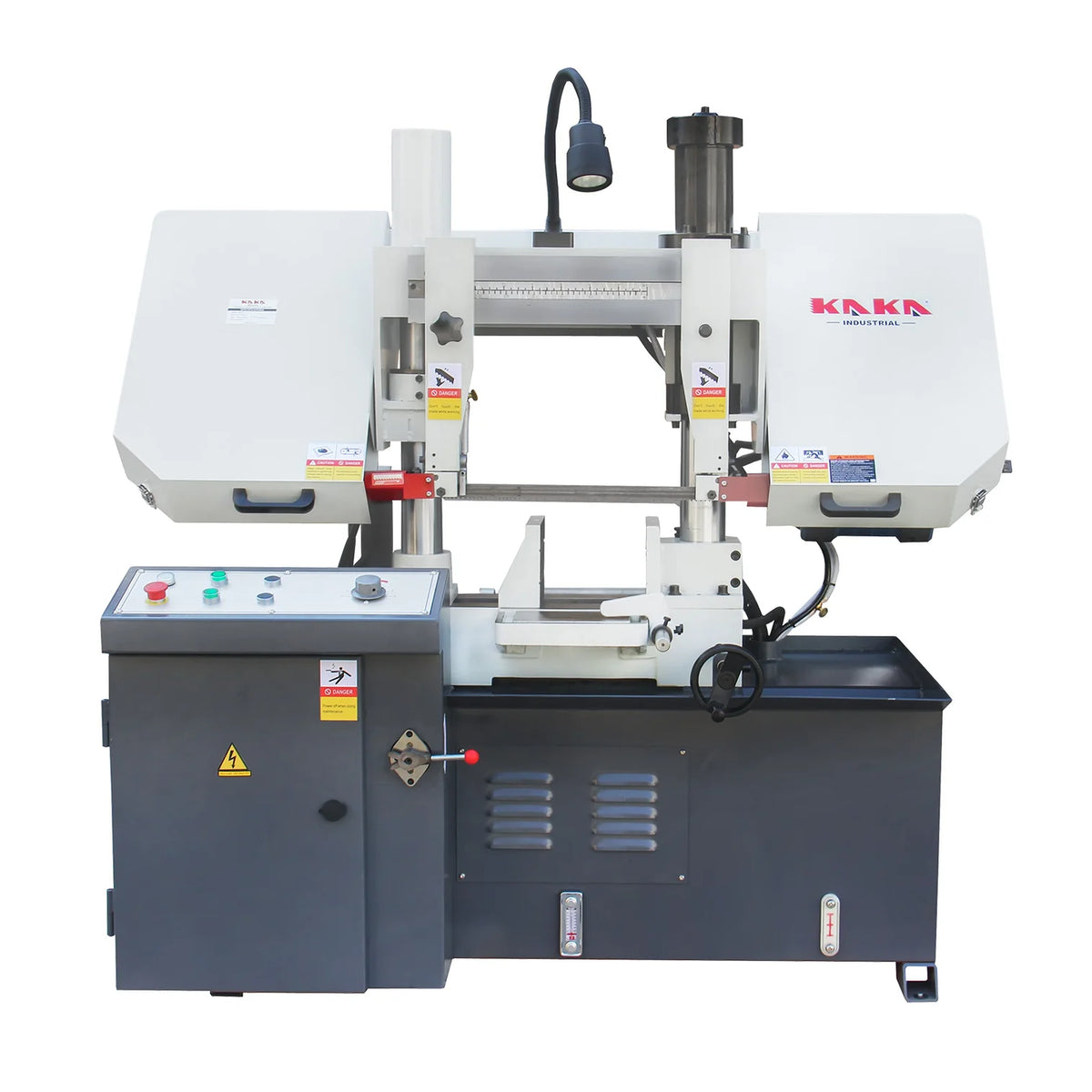 KaKa Industrial Metal Horizontal Band Saw,Double Column Band Saw, Hydraulic downfeed control, Max cutting capacity 11 inch with 230V 3PH motor TBK-11 271210V230
