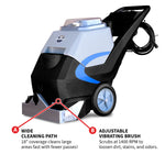 Tomahawk 3-in-1 Commercial Carpet Extractor Cleaner, 18” Width, 9 Gallon Dual Tanks, Dual 1000W Motors for Hotels, Offices & Upholstery TEX9