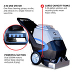 Tomahawk 3-in-1 Commercial Carpet Extractor Cleaner, 18” Width, 9 Gallon Dual Tanks, Dual 1000W Motors for Hotels, Offices & Upholstery TEX9