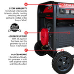Tomahawk 7000 Watt Honda Powered Portable Generator Gas Power Professional Use TG7000H