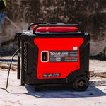 Tomahawk 10,500 Watt Inverter Generator Electric Start Super Quiet Portable Gas Power Professional Use TG9000i