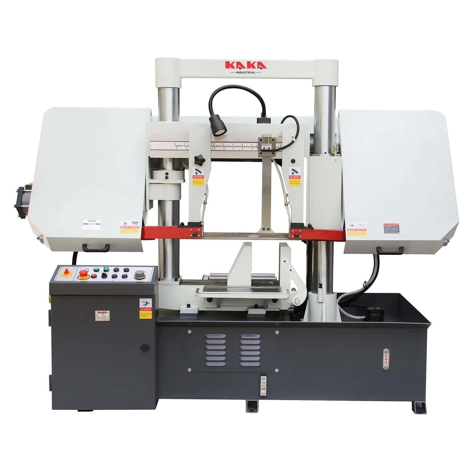 KaKa Industrial Kaka Industrial TGK-16 Double column horizontal band saw, Max cutting capacity 15.7 inch, vertical lifting, high stability. Cutting speed adopts hydraulic control, 230V 60HZ 3PH 188303V230
