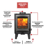 US Stove 750 Sq. Ft. Tiny Wood Stove TH-100