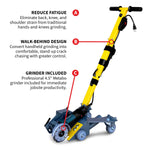Tomahawk Concrete Crack Chaser 4.5" Grinder Epoxy & Concrete Repair Walk Behind TKRS4.5