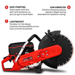 Tomahawk 14" Concrete Saw 74cc Handheld Cut-Off Saw 5" Cutting Depth Gas Powered Water Cooling System Commercial Concrete Cutter for Asphalt Masonry Rebar & Roadwork TKS350