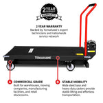 Tomahawk Electric Platform Truck Scissor Lift Table Cart Portable Powered Hydraulic 46" Height Warehouse Loading Dock Material Handling TLIFT440