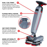 Tomahawk Electric Floor Scrubber Cleaner with 16” Power Mop Brushes Cordless Battery Powered TMOP40e-PRO