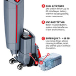 Tomahawk Electric Floor Scrubber Cleaner with 16” Power Mop Brushes Cordless Battery Powered TMOP40e-PRO