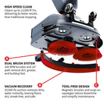 Tomahawk Electric Floor Scrubber Cleaner with 16” Power Mop Brushes Cordless Battery Powered TMOP40e-PRO