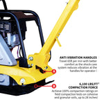Tomahawk 6.5 HP Honda Reverse Hydraulic Plate Compactor for Soil, Aggregate, Cohesive Compaction TPC175H