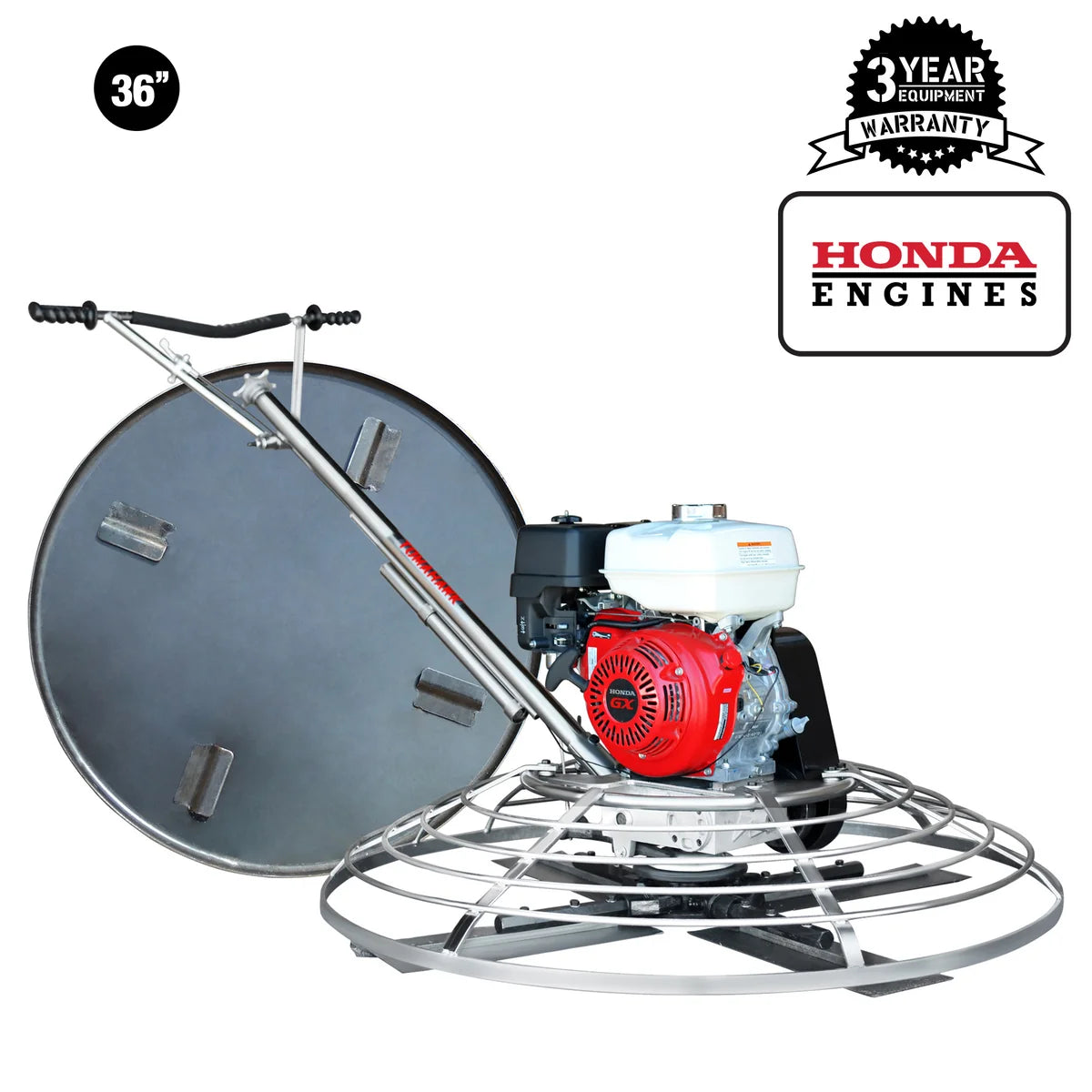 Tomahawk 36" Concrete Power Trowel 5.5HP Honda with Float Pan Cement Finishing Tool TPT36H