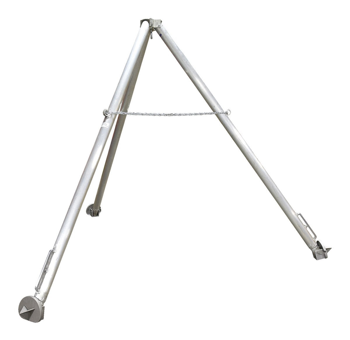 Vestil Aluminum Fixed Tripod Stand 114-1/8 In. x 114-1/8 In. x 112 In. 1,000 Lb. Capacity Silver TRI-AF