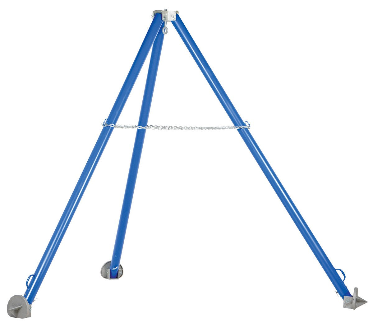 Vestil Steel Adjustable Height Tripod Stand 113 In. x 113 In. x 112-3/8 In. 2,000 Lb. Capacity Blue TRI-SA