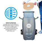 Tomahawk 18V Battery Powered Backpack Vacuum 6L for Janitorial Cleaning – Lightweight Cordless Commercial Vacuum with Quiet Operation TVAC6MAX