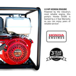 Tomahawk 4 Inch Trash Water Pump 423 GPM 13 HP GX390 powered by Honda Portable Utility TW4H