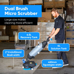 Prolux Cordless Commercial Micro Dual Brush Floor Cleaner, Scrubber and Buffer PLCC430BN