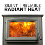 US Stove 1,200 Sq. Ft. Wood Stove with Legs US1100E-L