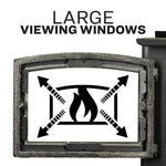US Stove 1,200 Sq. Ft. Wood Stove with Legs US1100E-L
