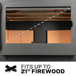 US Stove 2,000 Sq. Ft. Pedestal Wood Stove US2000-P