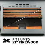 US Stove 2,500 Sq. Ft. Wood Stove with Cast Iron Legs & Blower US2500E-BL