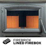 US Stove 2,500 Sq. Ft. Wood Stove with Cast Iron Legs & Blower US2500E-BL