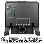 US Stove 2,500 Sq. Ft. Wood Stove with Cast Iron Legs & Blower US2500E-BL
