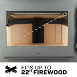 US Stove 3,200 Sq. Ft. Large Pedestal Wood Stove with Blower US3200E-P
