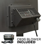 US Stove 3,200 Sq. Ft. Large Pedestal Wood Stove with Blower US3200E-P