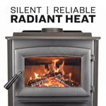 US Stove 3,200 Sq. Ft. Large Pedestal Wood Stove with Blower US3200E-P