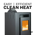 US Stove US5513-W Pellet Stove 40 lb. Hopper (1,800 Sq. Ft.) US5513-W