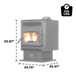 US Stove US5517-W Pellet Stove 90 lb. Hopper (2,200 Sq. Ft.) US5517-W