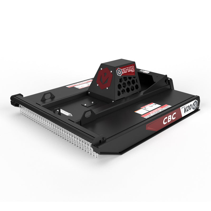 Virnig v20 Mini Skid Steer Closed Front Rotary Brush Cutter CBC42-18