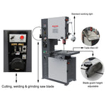 KaKa Industrial KAKA Industrial Variable Speed Vertical Band Saw VS-1611,VS-2012,VS-2313 188201V220