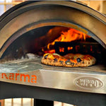 WPPO Karma 25 Inch Black Wood Fired Pizza Oven with Black Cart WKK-01S-WS-Black