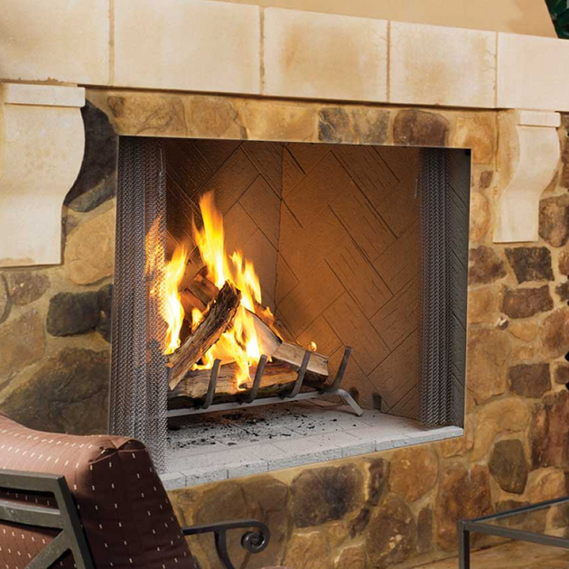 Superior WRE4536WH 36-Inch Outdoor Wood-Burning Fireplace, Herringbone