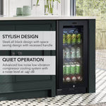 Whynter 15″ Built-in Black Glass 128-can capacity 3.0 cu ft. Beverage Refrigerator BBR-801BG