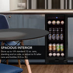 Whynter 15″ Built-in Black Glass 128-can capacity 3.0 cu ft. Beverage Refrigerator BBR-801BG