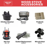 US Stove 900 Sq. Ft. Cast Iron Log Wood Stove US1269E