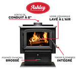 Ashley 2,500 Sq. Ft. Pedestal Wood Stove AW2520E-P