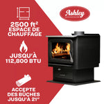 Ashley 2,500 Sq. Ft. Pedestal Wood Stove AW2520E-P