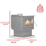 Ashley 2,500 Sq. Ft. Pedestal Wood Stove AW2520E-P