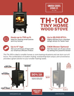 US Stove 750 Sq. Ft. Tiny Wood Stove TH-100